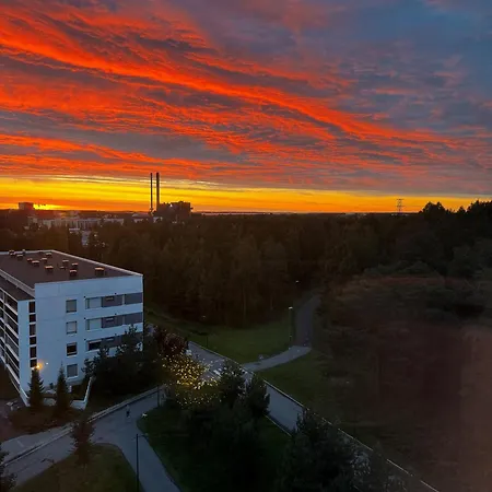 Upea Kattohuoneisto Oulun Keskustan Laehellae 아파트 오울루